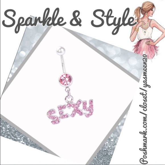 🌟"SEXY" pink belly ring🌟