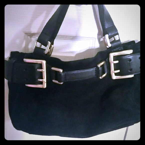 Black DKNY small handbag.