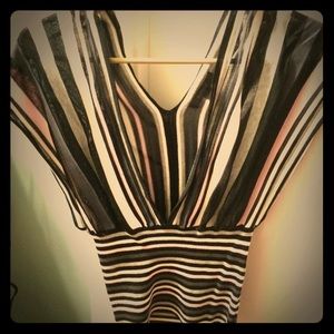 Express black pink and gray sweater