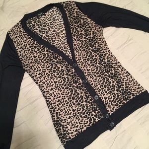 Leopard print thin soft cardigan