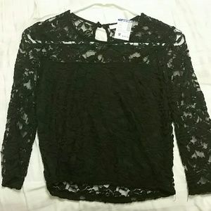 Lace rose crop top! NWT