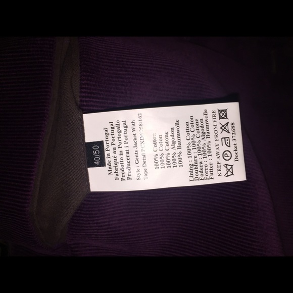 Men's Paul smith corduroy purple blazer - Picture 4 of 4