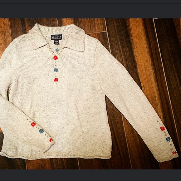 Beautiful Woolrich embroidered sweater - Medium
