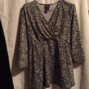 Black-and-white floral print