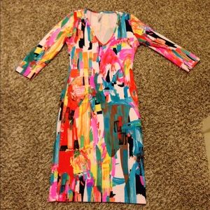 Street art painted design fitted dress.