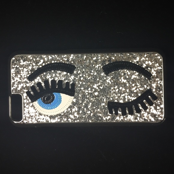 Silver Glitter Winking Eye iPhone 6/6s Case