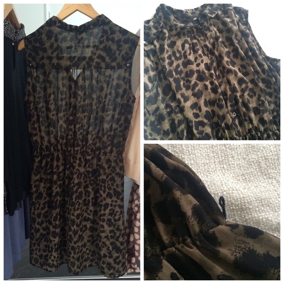 Sleveles leopard print dress - Picture 2 of 4
