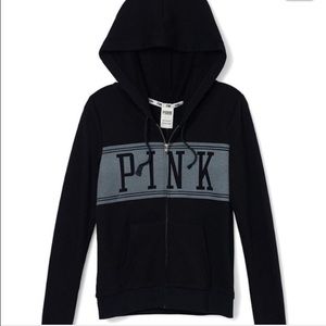 Black vs pink zip up jacket