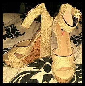 JustFab Canvas Wedge Sandals