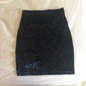 black velvet pencil skirt
