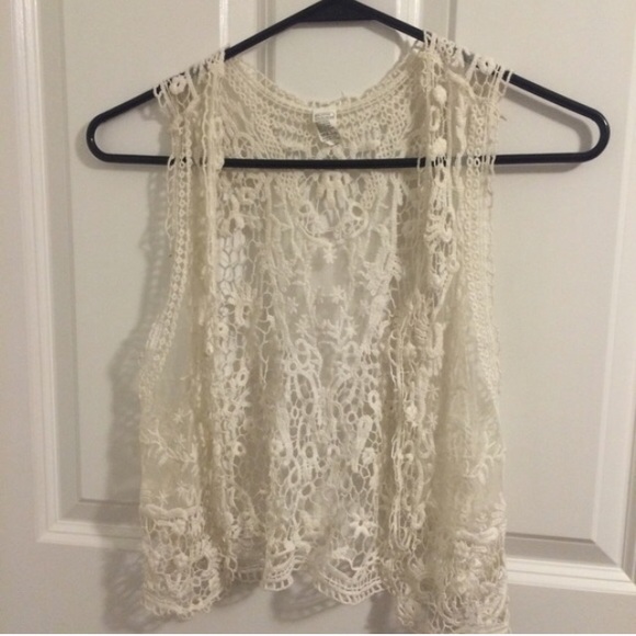 white lace mini vest - Picture 1 of 1