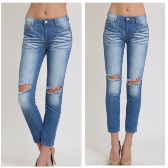 💥💥💥Cut knee denim jeans ONE HOUR SALE - Picture 4 of 4
