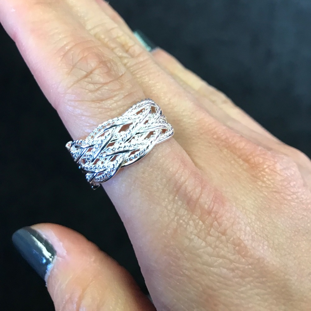 Silver twisted ring. 1 for $10 or two for $15