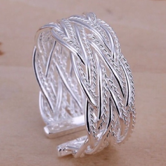 Silver twisted ring. 1 for $10 or two for $15 - Picture 2 of 4