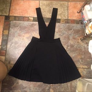 Topshop pleated overall dress