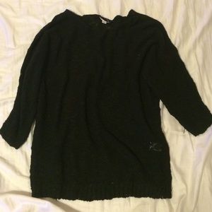 2 Black knit sweater and pacsun Henley top