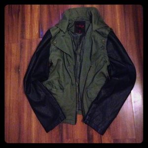 Army Green Leather Jacket