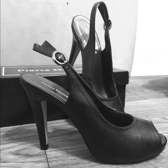Peeptoe Pierre Dumas Slingback High Heel Shoes