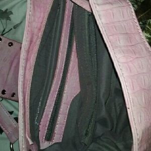 Pink bling camo purse