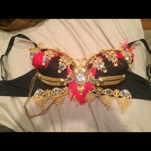 Ring leader rave bra by Electric Laundry.