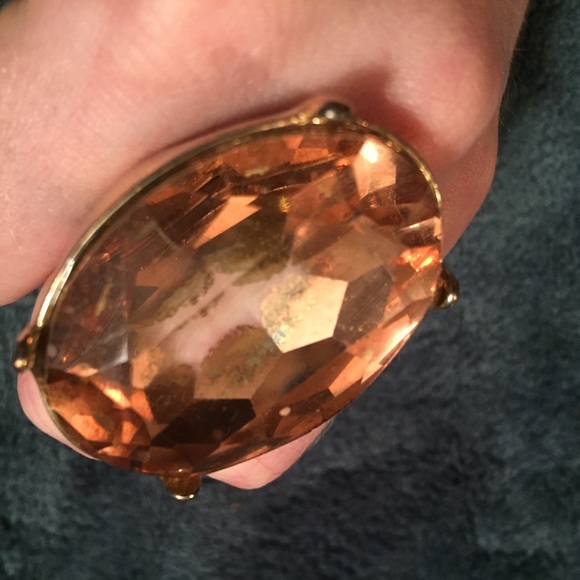 Lot of 2 gold cocktail rings adjustable size h&m - Picture 2 of 4