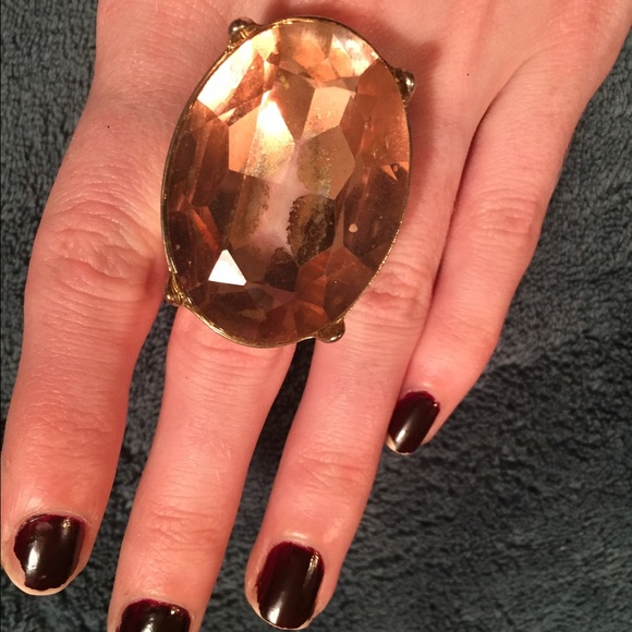 Lot of 2 gold cocktail rings adjustable size h&m - Picture 4 of 4