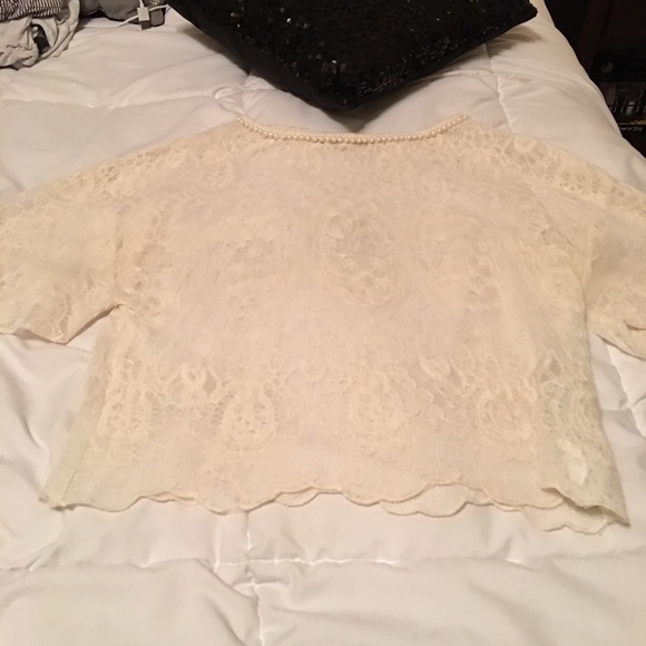 Zara cream crop top