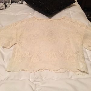 Zara cream crop top