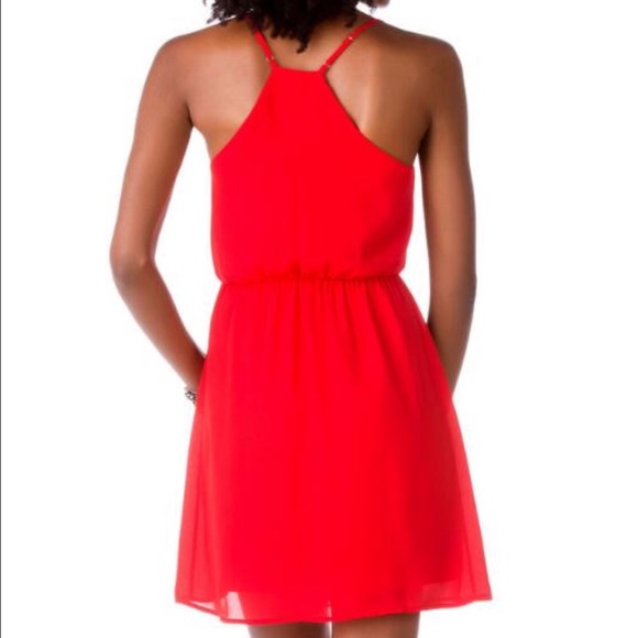 Red Ruffle Dress - Picture 2 of 2