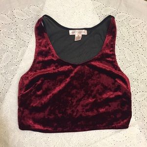 ***SOLD*** Velvet crop tank top