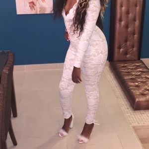 Deep Plunge Lace Bodysuit