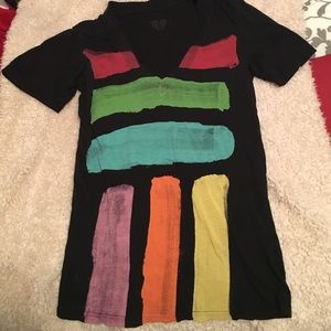 Black v-neck t-shirt