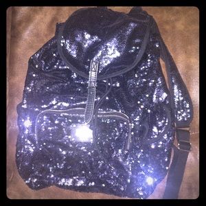 Victoria's Secret PINK Sequin/Navy&Black BACKPACK