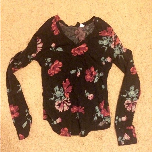 Black floral Urban Outfitters top