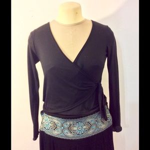 Black Wrap Top