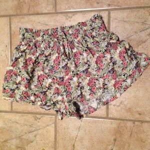 Floral pajama shorts