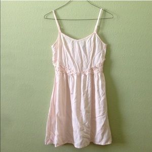 Baby pink crochet detailed dress