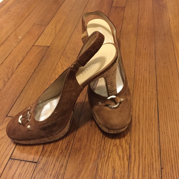 Michael Kors Cognac Suede Heel