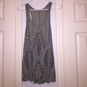 hunter green tribal print racerback tank
