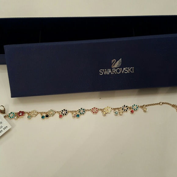 Swarovski Multi-colored flower bracelet