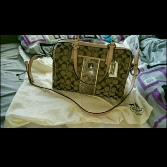 Coach satchel python