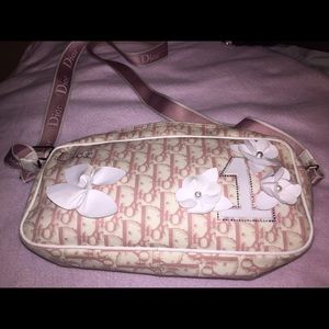 Pink and white Dior crossbody bag!!