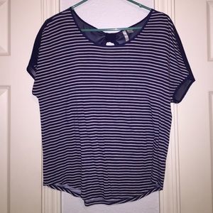 Striped blue and white shirt