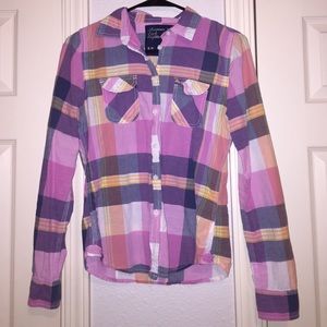 Plaid flannel top