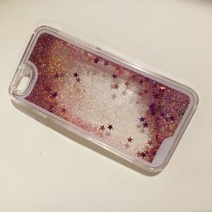 Pink glitter iPhone 6 phone case