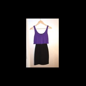 AQUA- Purple/Black Cocktail Dress