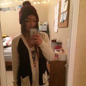 Black and white cardigan medium!