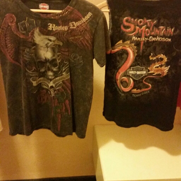 Two harley davidson shirts