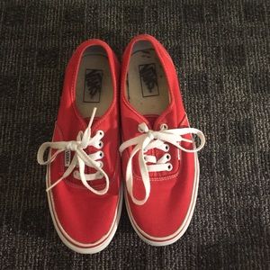 Red Vans authentics