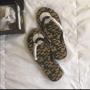 Brand new BEBE flip flops